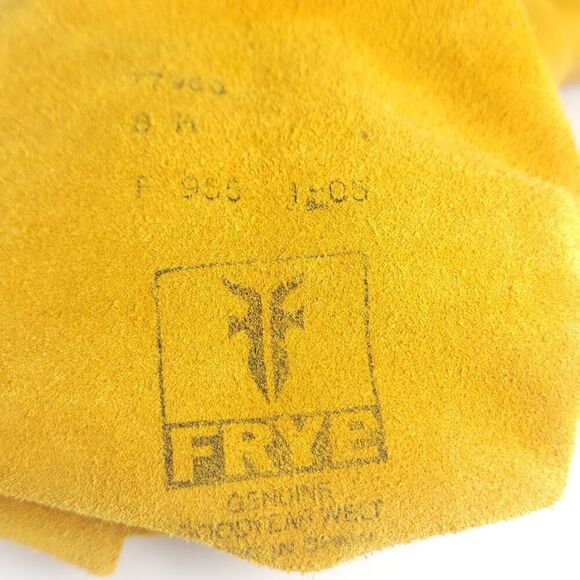 Frye Women's VTG Veronica Slouch US 8M Banana Yellow Leather Riding Boot Spain - Picture 10 of 16